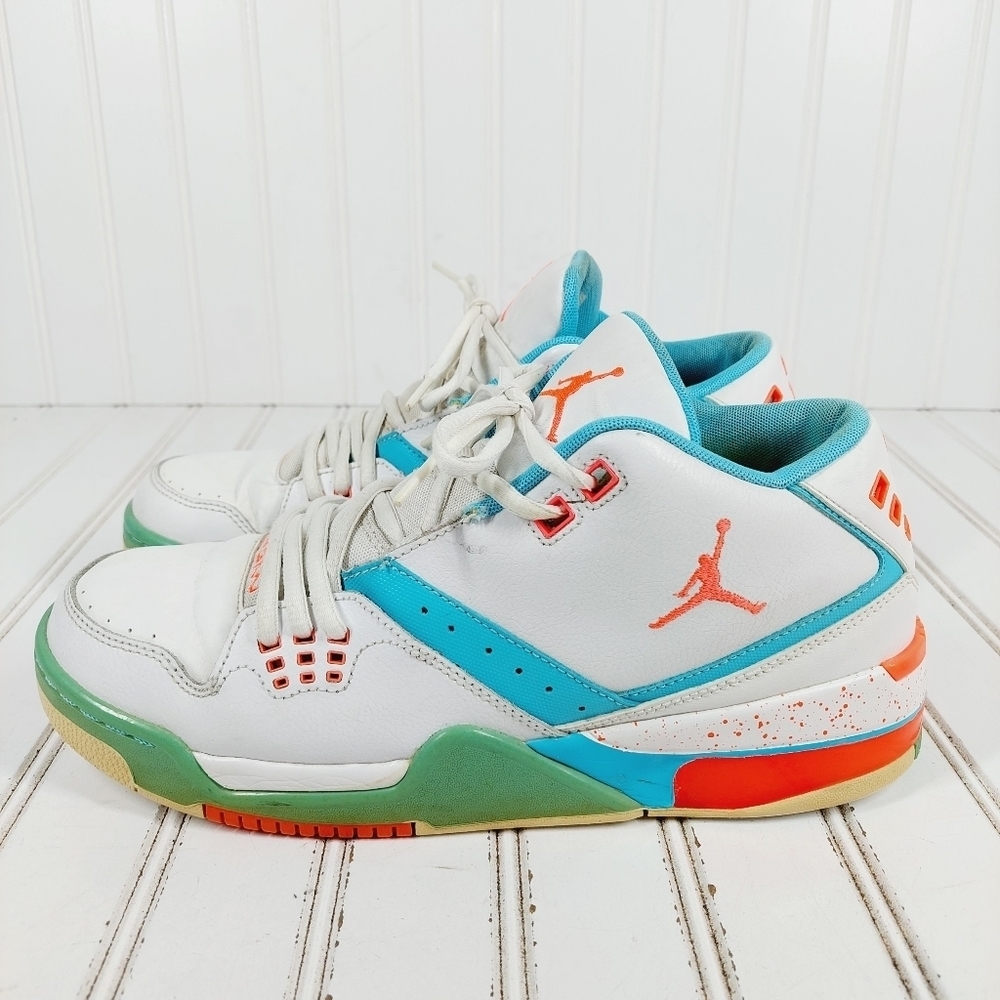 Jordan Flight 23 White Hot Lava Tide Pool Blue Athleisure Running Sneakers E119